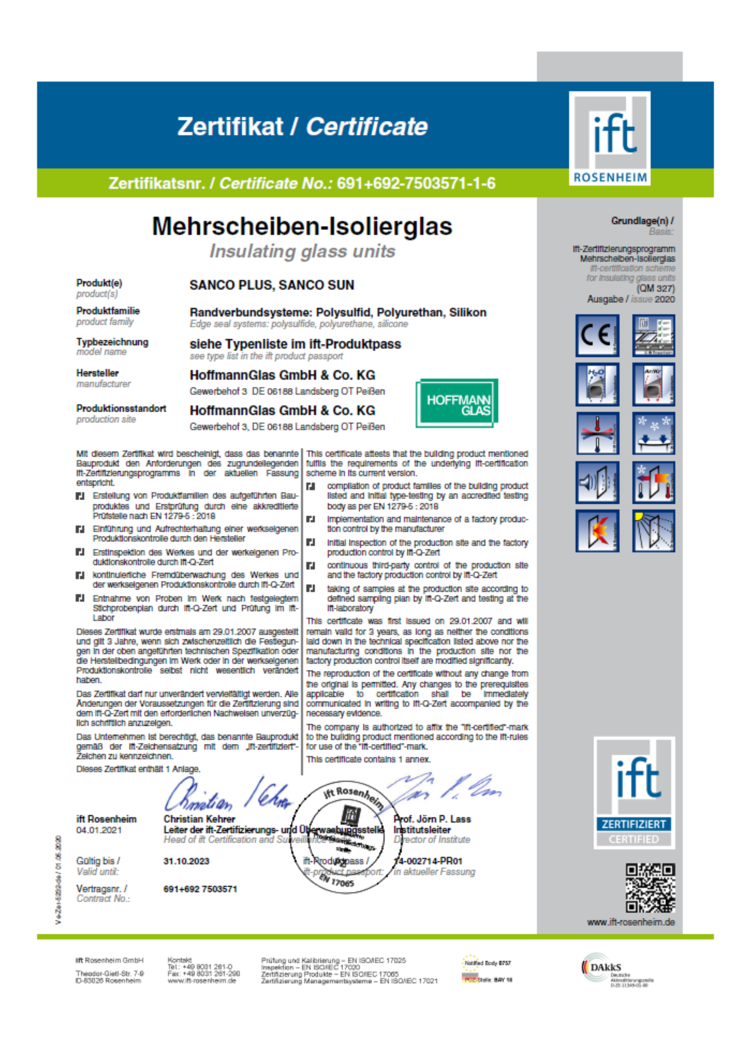 ift-Zertifikat QM - Halle/S.